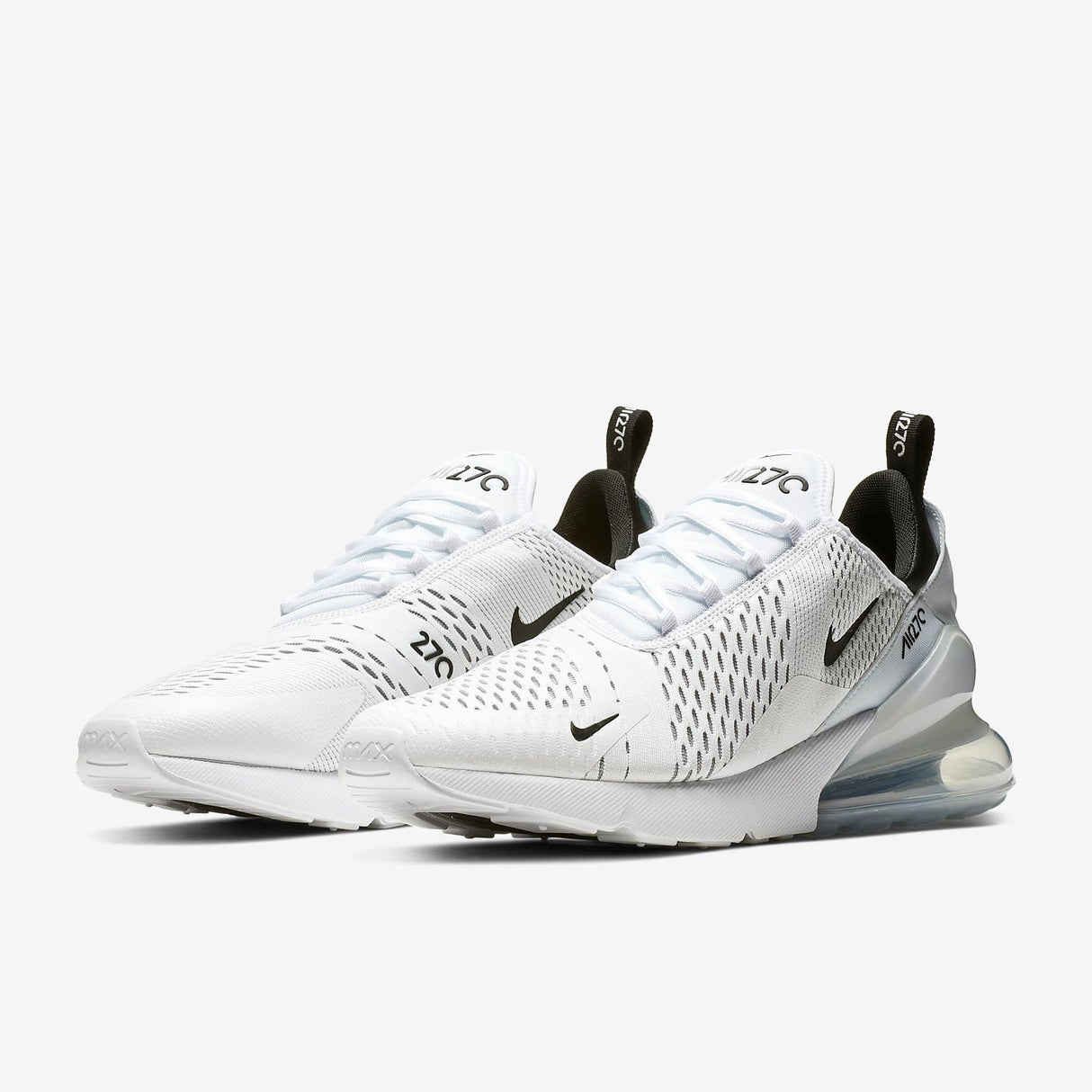 Nike Air Max 270 Trainers in White/White/Black