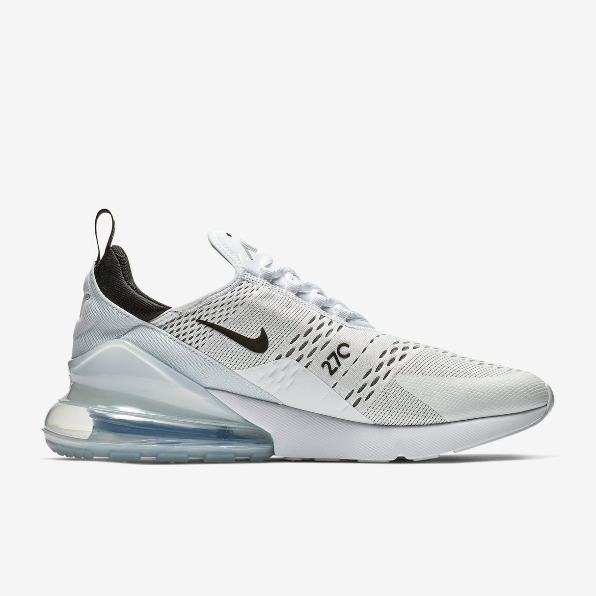 Nike Air Max 270 Trainers in White/White/Black