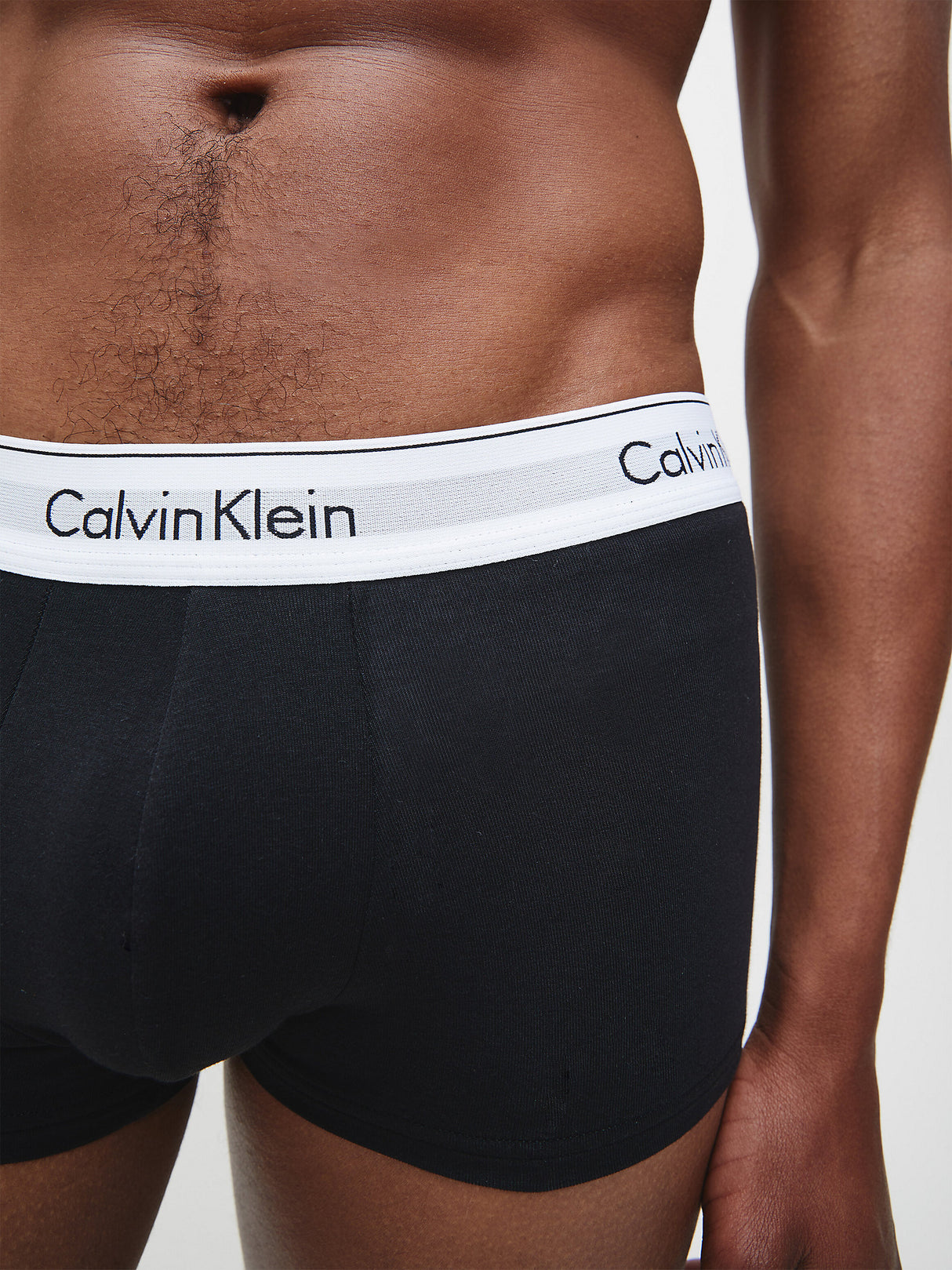 Calvin Klein Men's 3 Pack Cotton Stretch Low Rise Trunks in Black/White/Grey
