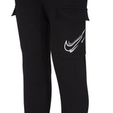Nike Sportswear Men's Multi Swoosh Graphic Fleece Tracksuit Set in Black