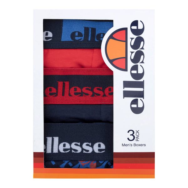Ellesse Men’s Muxel 3 Pack Underwear Trunks Blue / Red / Multi WB