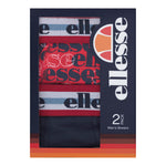 Ellesse Men’s Muxel 2 Pack Underwear Trunks Red / Black