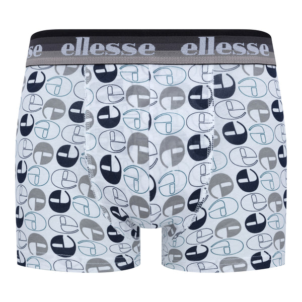 Ellesse Men’s Muxel 3 Pack Underwear Trunks Grey / White / Black