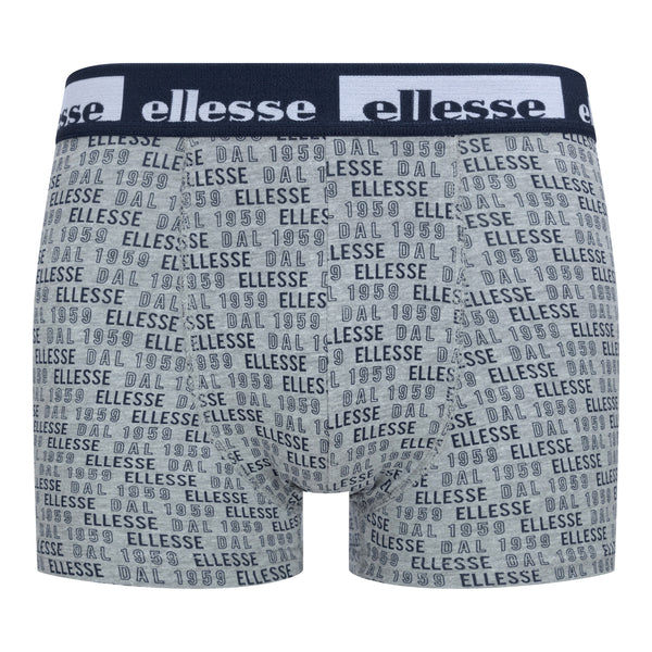 Ellesse Men’s Muxel 3 Pack Underwear Trunks Grey / Blue / Blue WB