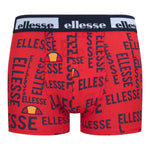 Ellesse Men’s Muxel 3 Pack Underwear Trunks Red / Blue / Blue WB