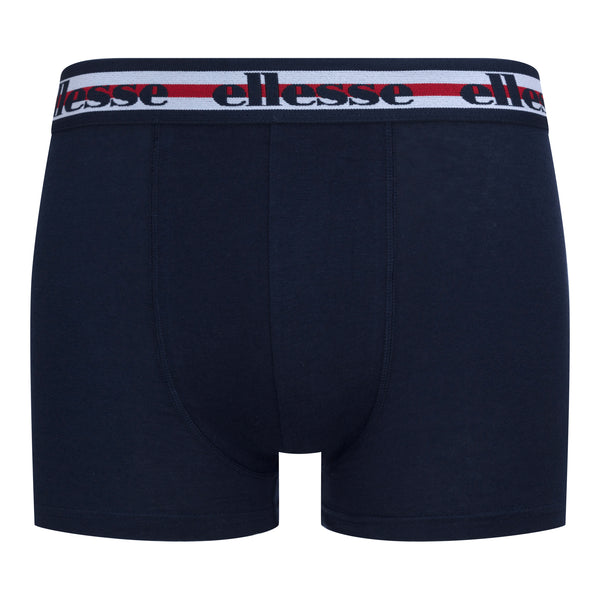 Ellesse Men’s Muxel 3 Pack Underwear Trunks Grey / Red / Blue
