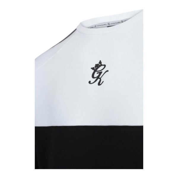 Gym King Sacro Colourblock Sweatshirt in Black & White