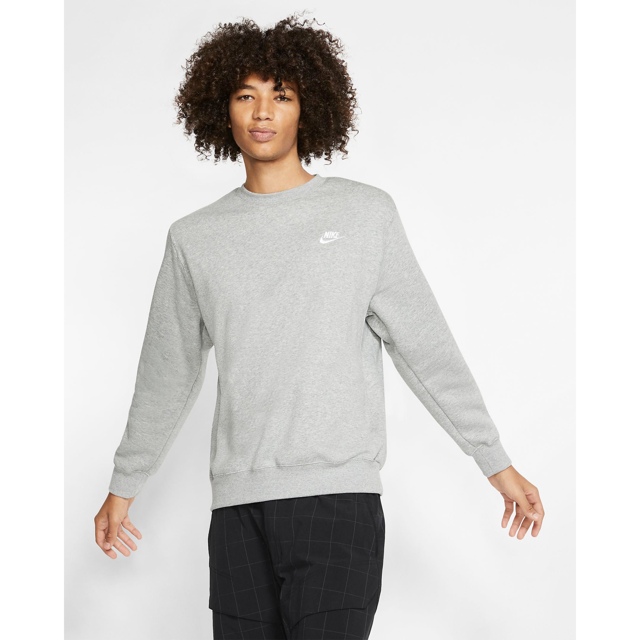 Grey nike sales crew sweatshirt