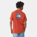 The North Face Men's Redbox T-Shirt in Burnt Ochre/Monterey Blue/Ashbury Paisley