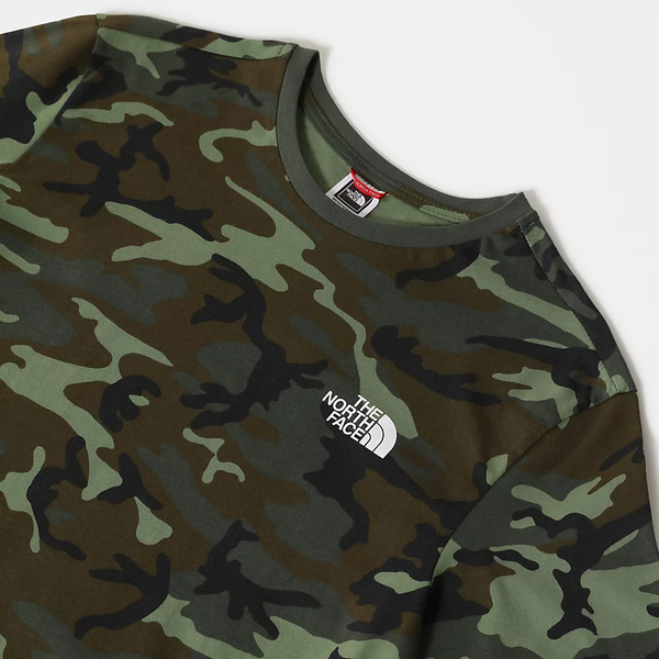The North Face Men's Short Sleeve Simple Dome T-Shirt in Thyme Brushwood Camo Print