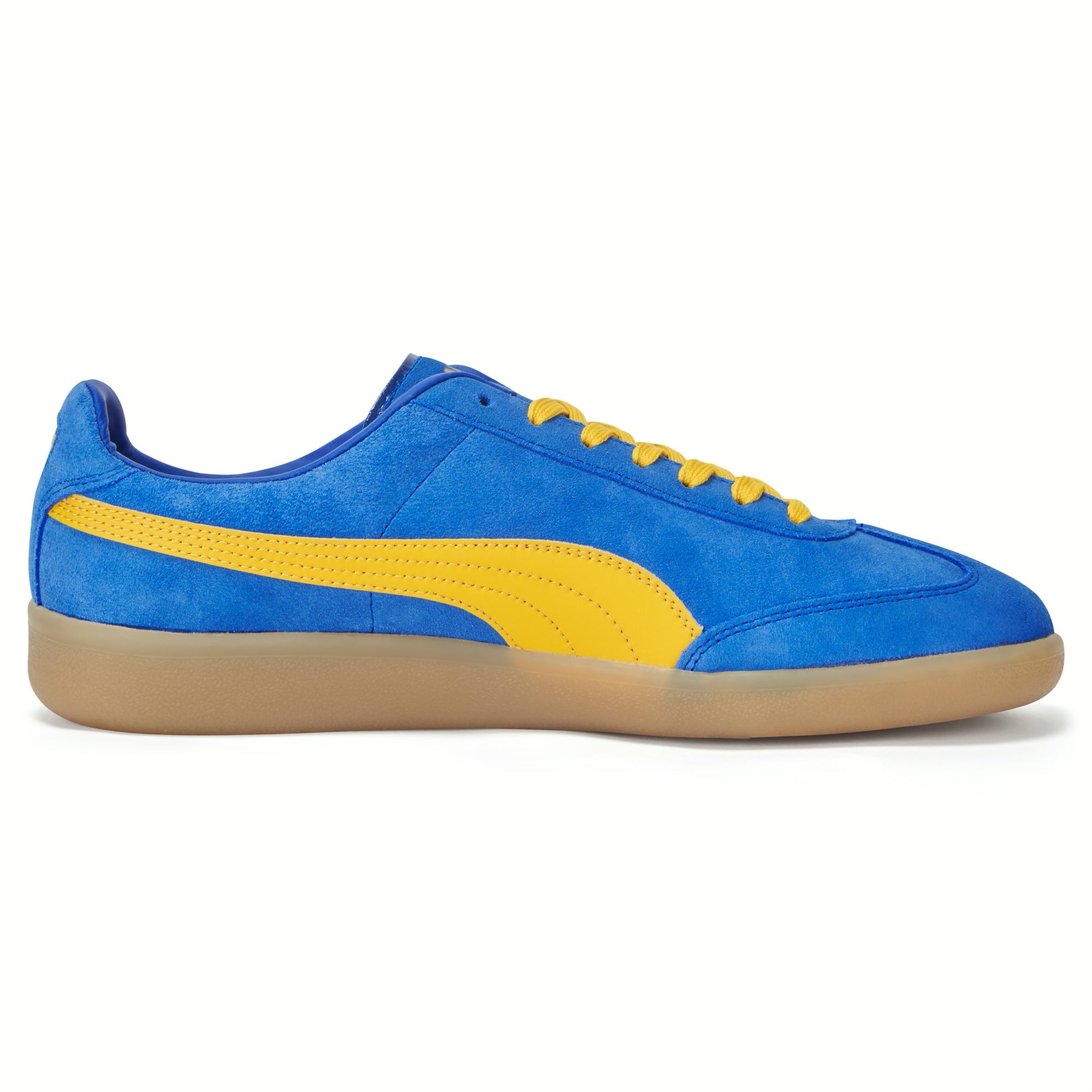 Puma blue sales and yellow trainers