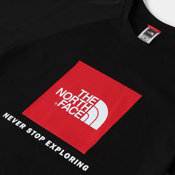 The North Face Men's Raglan Redbox T-Shirt in TNF Black