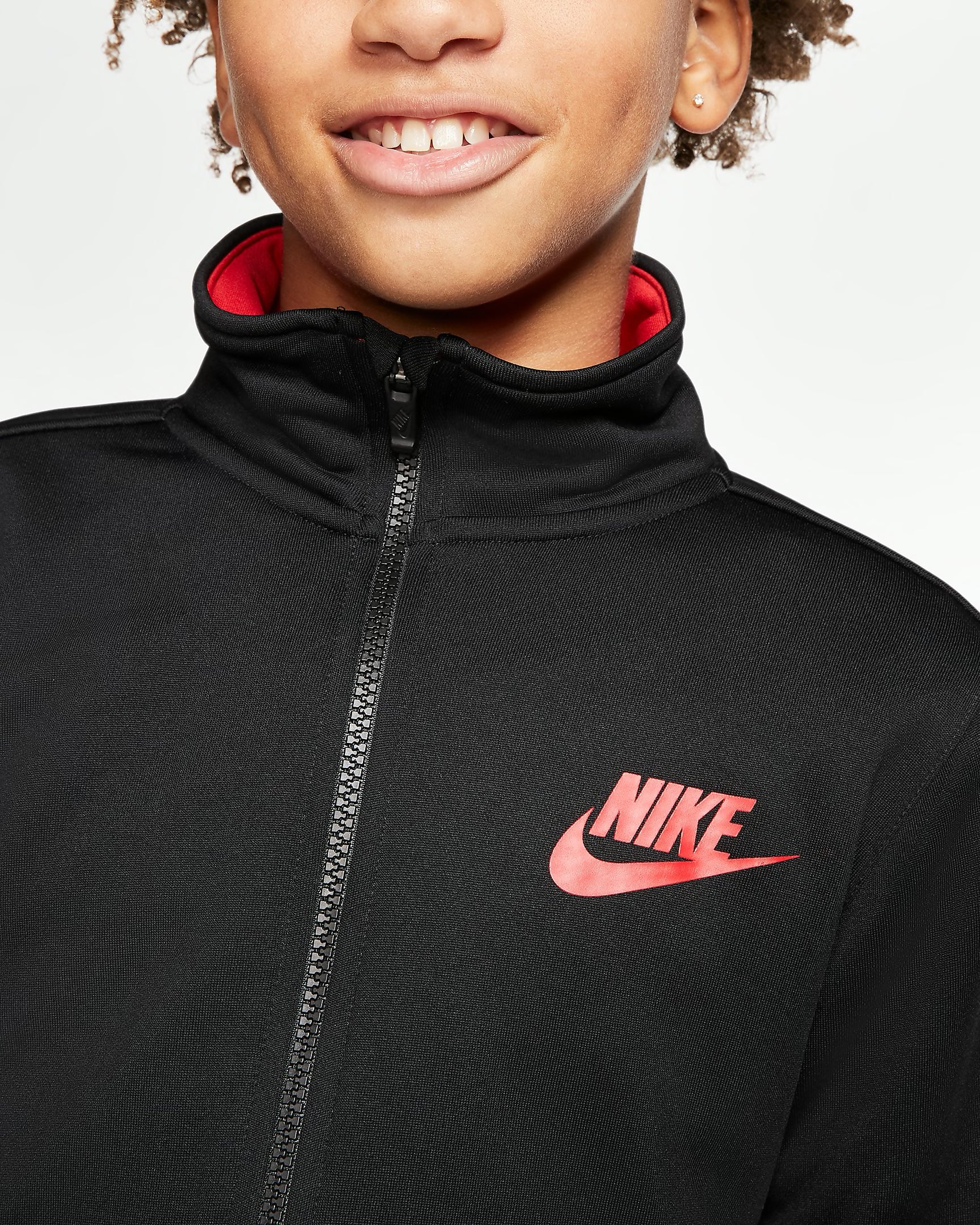 Nike tracksuit outlet black and red