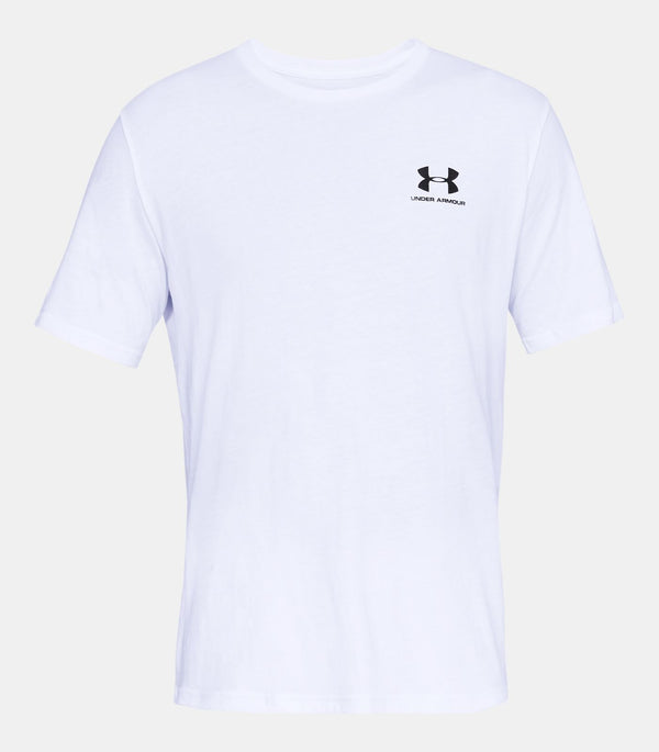 Under Armour UA Sportstyle Left Chest Short Sleeve T Shirt in White
