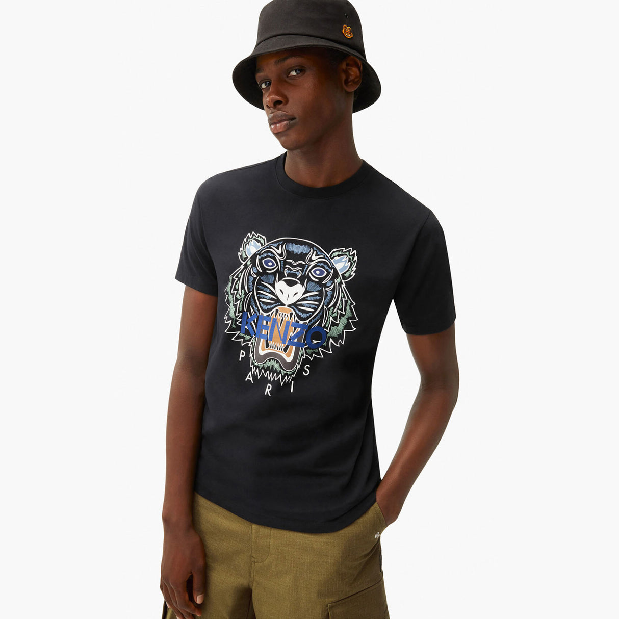 Kenzo Tiger Print T-Shirt in Black/Multi