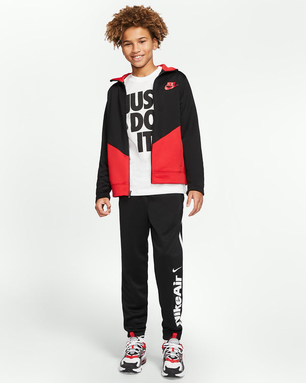 Kids' Nike Sportswear Tracksuit in Black/University Red
