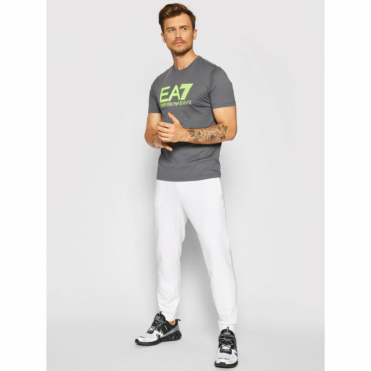 EA7 Emporio Armani Men's Short Sleeve T-Shirt in Grey
