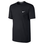 Nike Crew Neck T-Shirt With Embroidered Swoosh in Black