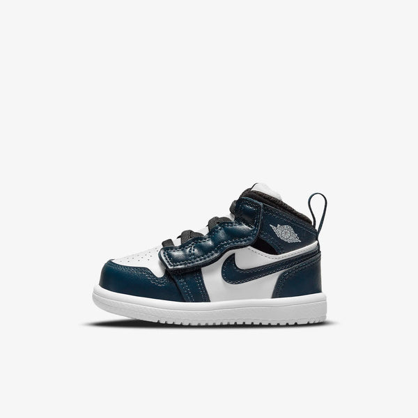 Nike Air Jordan 1 Mid Baby and Toddler Shoe in Armoury Navy/Black/White [AR6352-411]