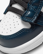 Nike Air Jordan 1 Mid Baby and Toddler Shoe in Armoury Navy/Black/White [AR6352-411]
