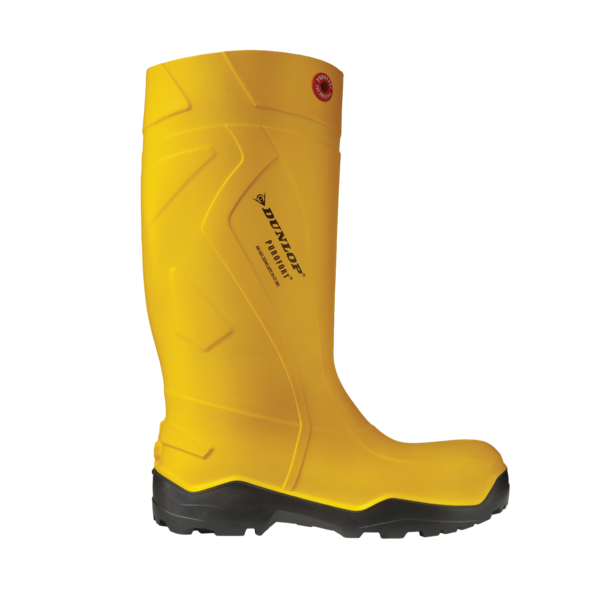 Dunlop Purofort Plus Rugged Full Safety Steel Toe Wellington in Yellow