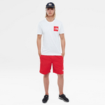 Men’s The North Face Short Sleeve Fine T-Shirt TNF White/Red