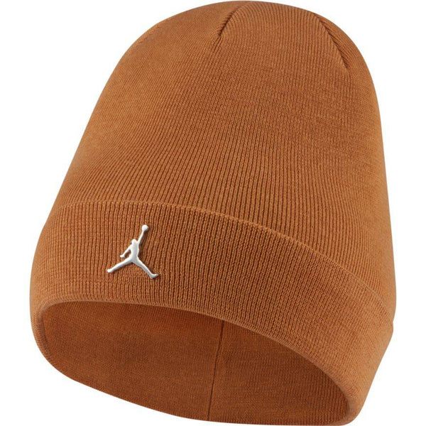 Nike Air Jordan Jumpman Metal Cuffed Beanie Hat in Flax [CW6402-201]