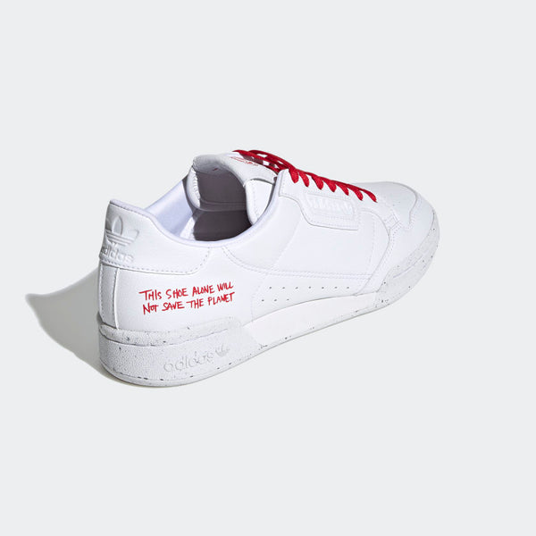 Adidas Originals Continental 80 Shoes in Cloud White/Scarlet