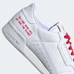 Adidas Originals Continental 80 Shoes in Cloud White/Scarlet