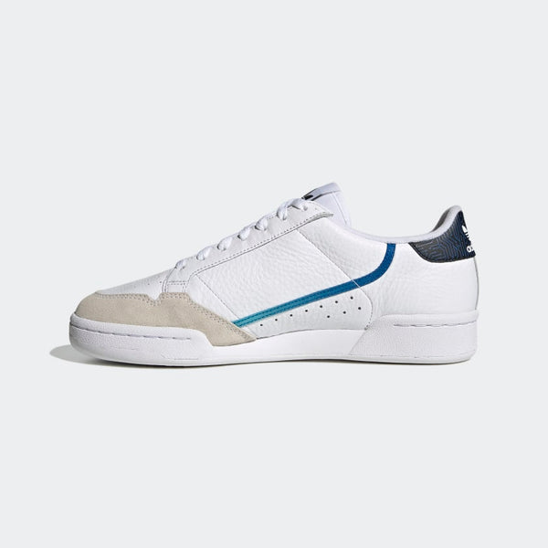 Adidas Originals Continental 80 Shoes in Cloud White/Bright Royal