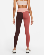 Nike One Luxe Women's Mid-Rise Ribbed Leggings in Canyon Rust/Clear [DA0840-691]