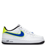 Nike Air Force 1 '07 GS Older Kids Shoe in White / Race Blue - Volt [DB1555-100]