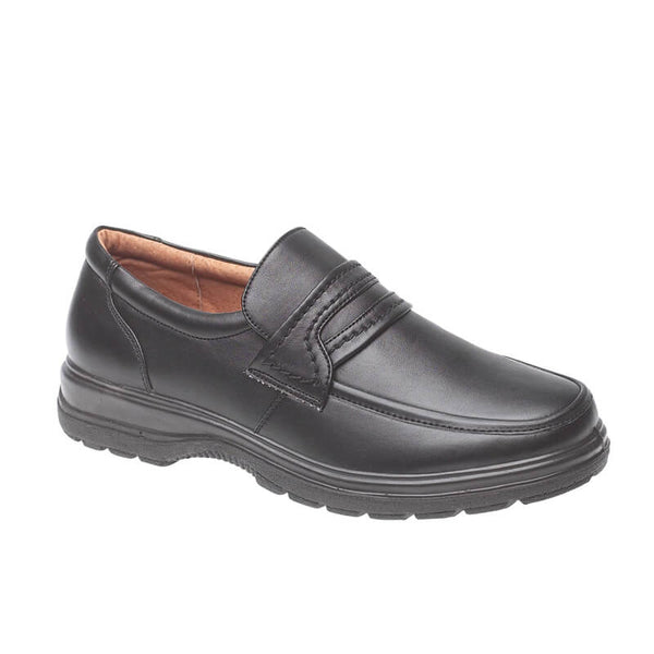 Derek Comfort Fit Slip On Shoes Black