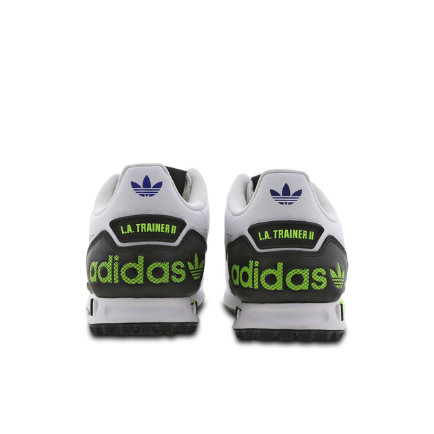 Adidas Originals LA Trainer II in White/Black/Green