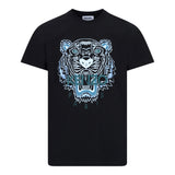 Kenzo Gradient Tiger Print T-Shirt in Black/Teal