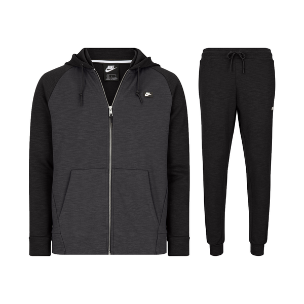 Nike Sportswear Men's Optic Full Zip Tracksuit in Black and Grey