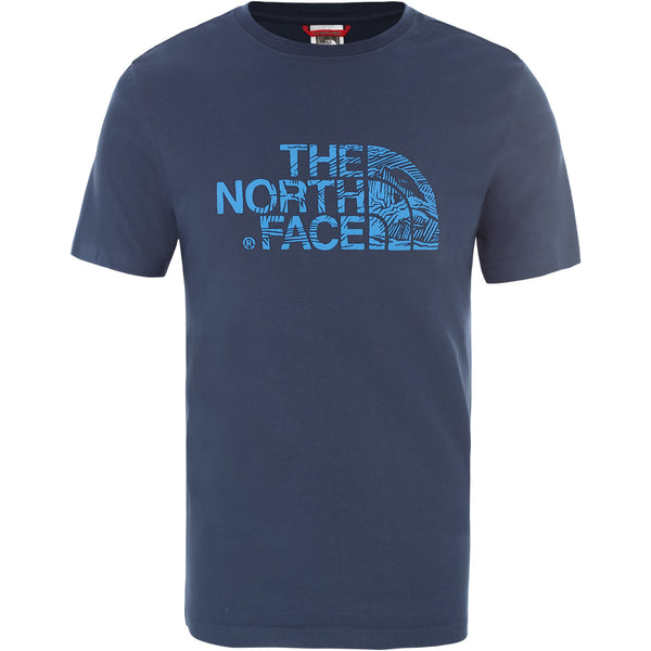 The North Face Men's Woodcut Dome T-Shirt in Blue Wing