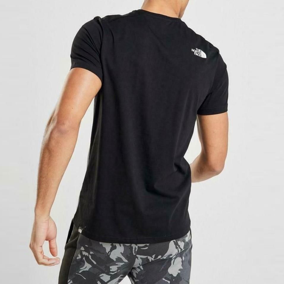 The North Face Mens Woven Colour Block T-Shirt in Black
