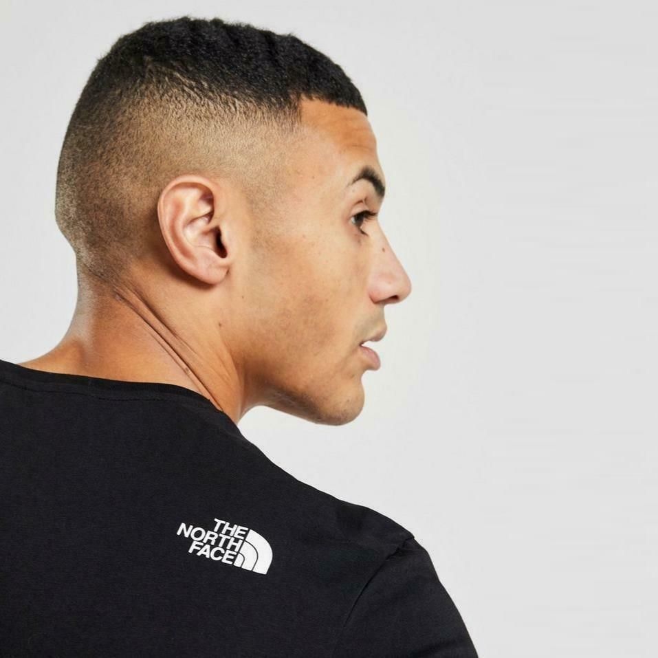 The North Face Mens Woven Colour Block T-Shirt in Black