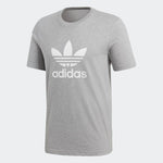 Adidas Originals Mens Trefoil T-Shirt in Medium Grey Heather