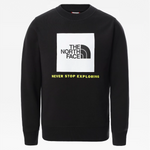 The North Face Youth Box Drew Peak Kids Sweatshirt in Black