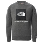 The North Face Youth Box Drew Peak Kids Sweatshirt in Grey & White