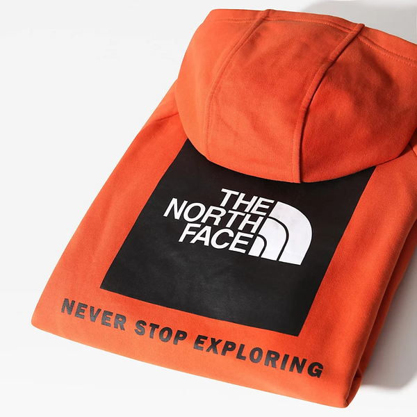 The North Face Men's Raglan Redbox Hoodie in Orange