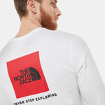The North Face Men’s Redbox Raglan Long Sleeve T Shirt in TNF White
