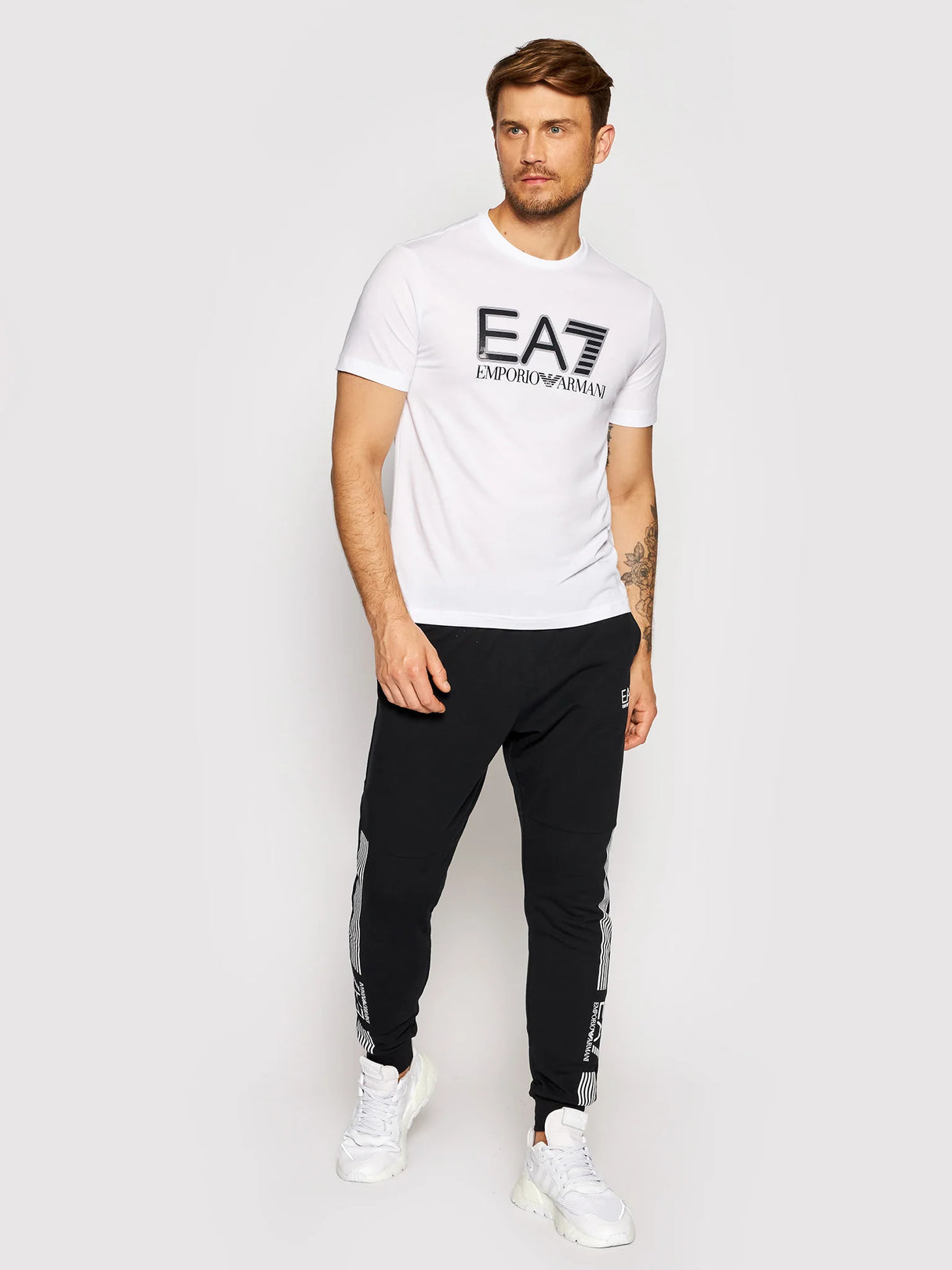 EA7 Emporio Armani Men's Short Sleeve T-Shirt in White
