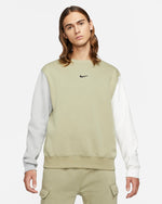 Nike Sportswear Men's Fleece Swoosh Crew Sweatshirt in Khaki